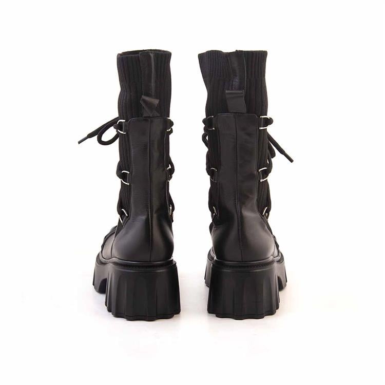 Rouge Kadın Hakiki Deri Eva Taban Siyah Günlük Bot