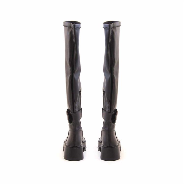 Rouge Kadın Hakiki Deri Poli Taban Siyah Günlük Çizme