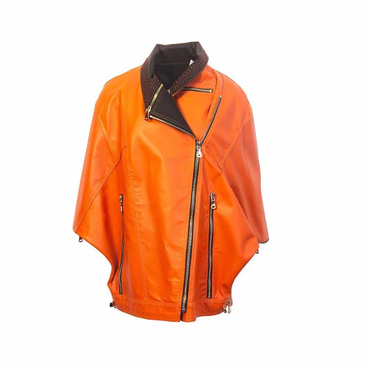  Rouge Kadın Hakiki Deri Turuncu Deri Mont