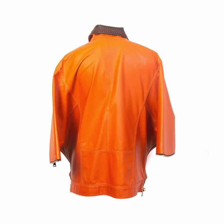  Rouge Kadın Hakiki Deri Turuncu Deri Mont