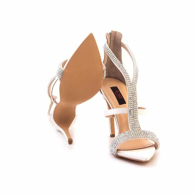 Rouge Kadın Hakiki Deri Microlight Taban Beyaz Gece & Abiye Ayakkabı