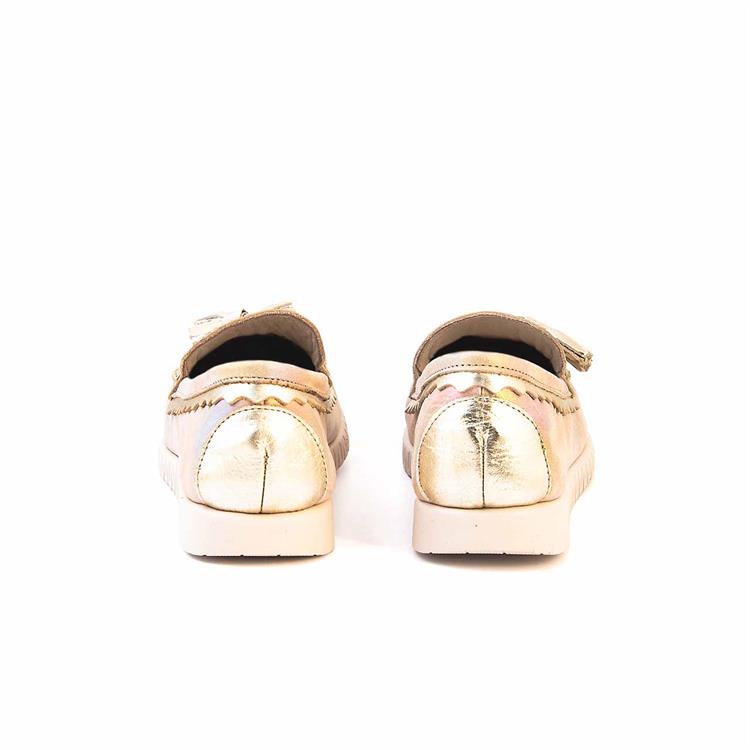 Rouge Kadın Hakiki Deri Kauçuk Taban Bej-Altın Sarısı Günlük Ayakkabı