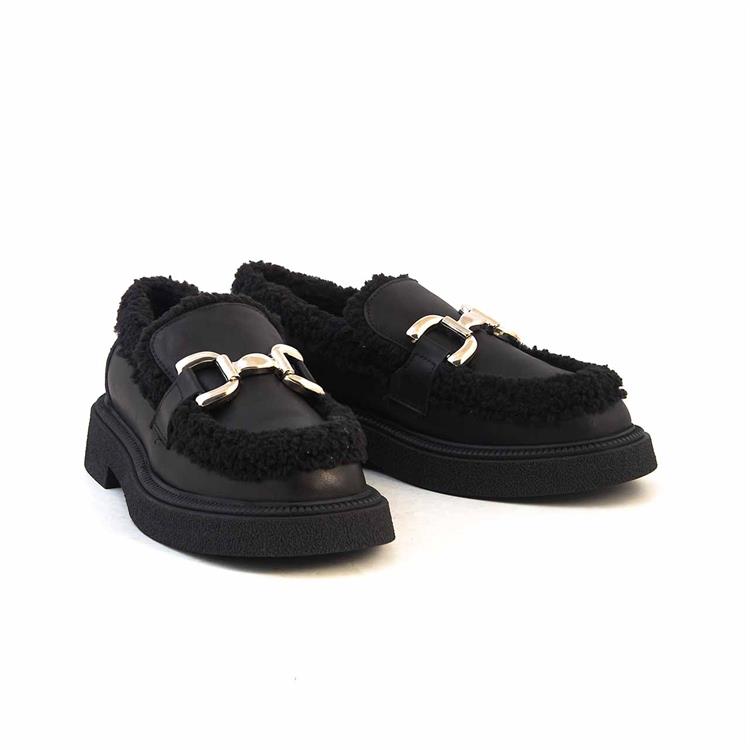 Rouge Kadın Hakiki Deri Eva Taban Siyah Günlük Ayakkabı