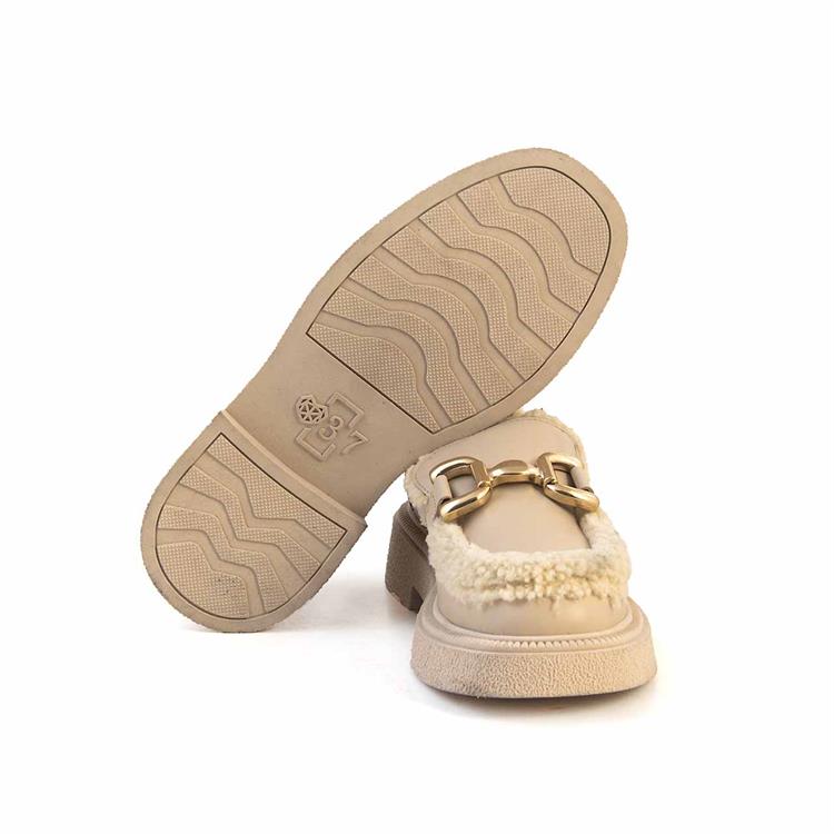 Rouge Kadın Hakiki Deri Eva Taban Bej Günlük Ayakkabı