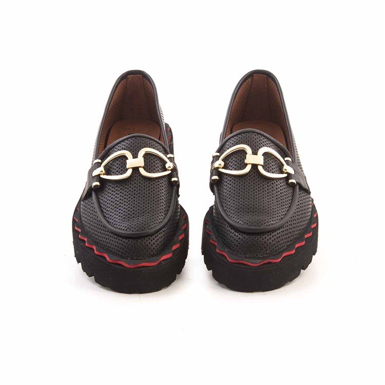 Rouge Kadın Hakiki Deri Eva Taban Siyah Günlük Ayakkabı