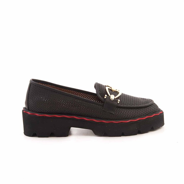 Rouge Kadın Hakiki Deri Eva Taban Siyah Günlük Ayakkabı