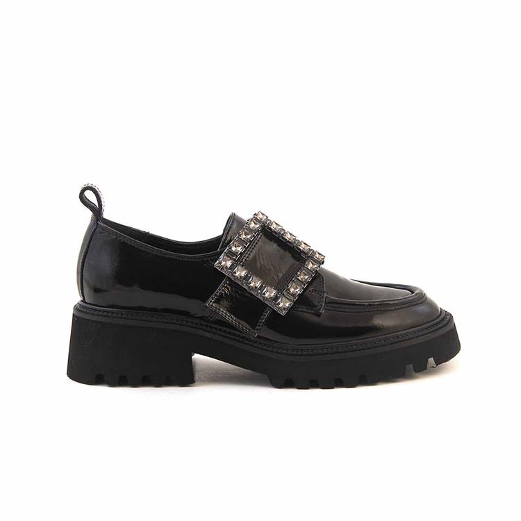 Rouge Kadın Rugan Deri Kauçuk Taban Siyah Günlük Ayakkabı