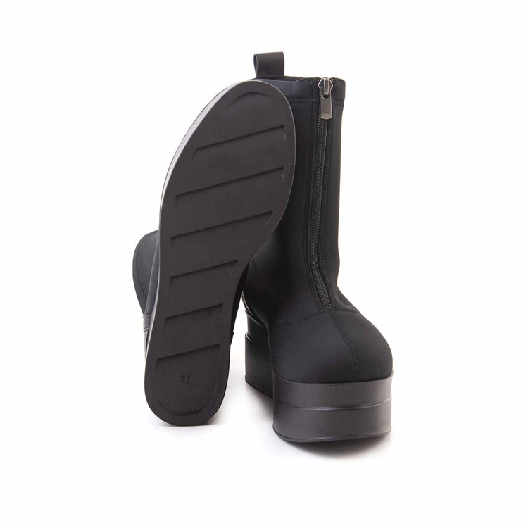 Rouge Kadın Hakiki Deri Poli Taban Siyah Scuba Günlük Bot