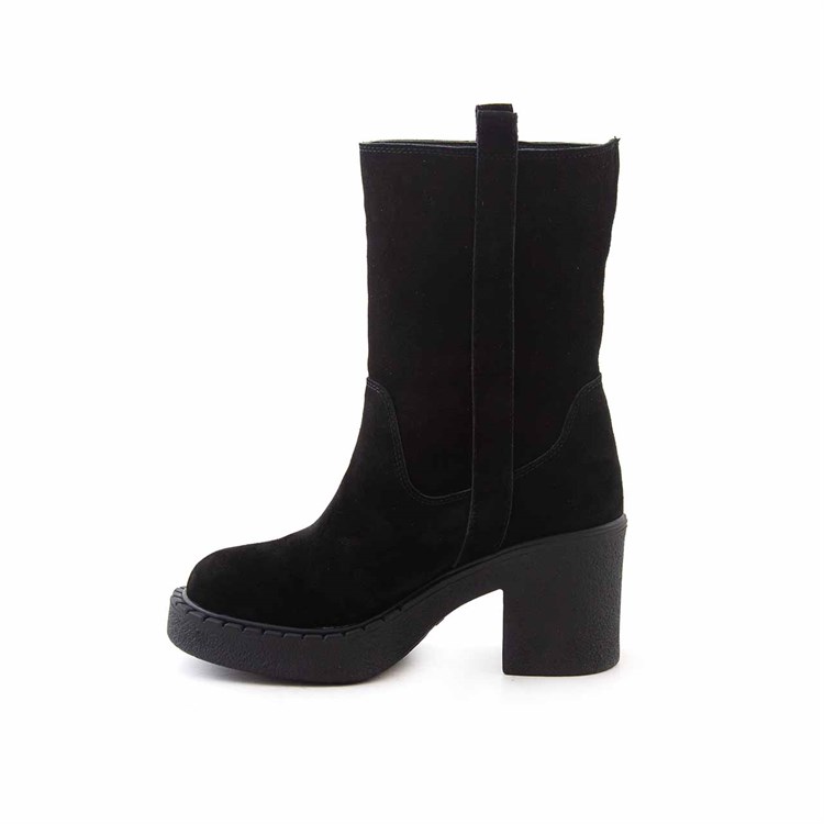 Rouge Kadın Hakiki Deri Termo Taban Siyah Süet Günlük Bot