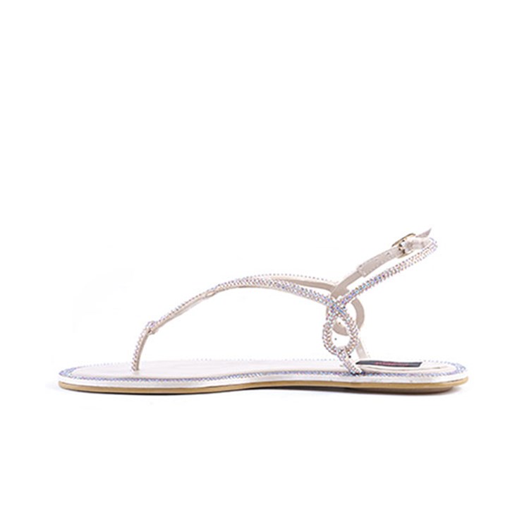 Rouge Kadın Hakiki Deri Neolit Taban Bej Sandalet 