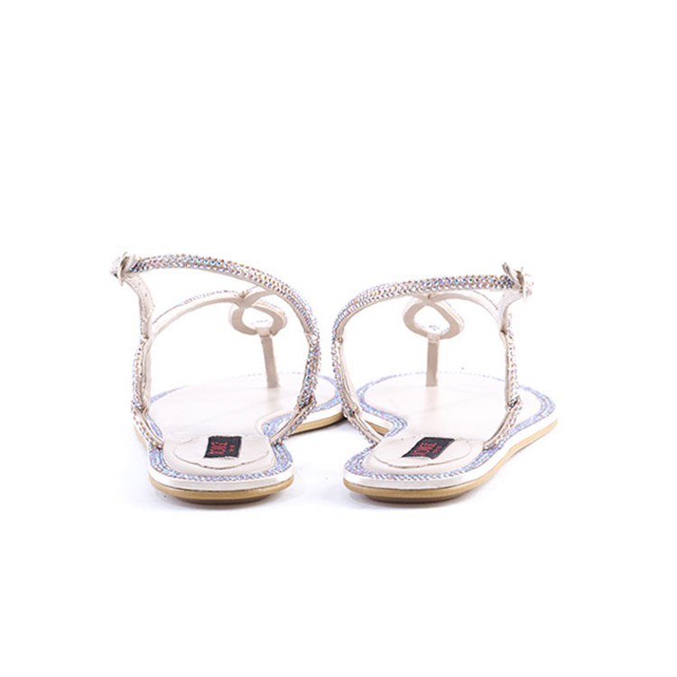 Rouge Kadın Hakiki Deri Neolit Taban Bej Sandalet 