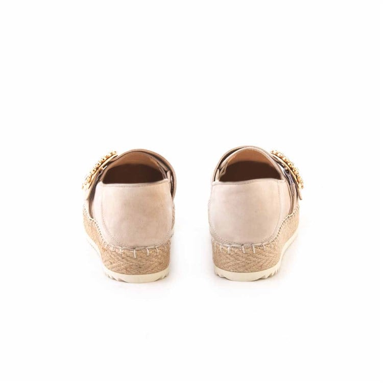 Rouge Kadın Hakiki Deri Microlight Taban Bej Süet Günlük Terlik