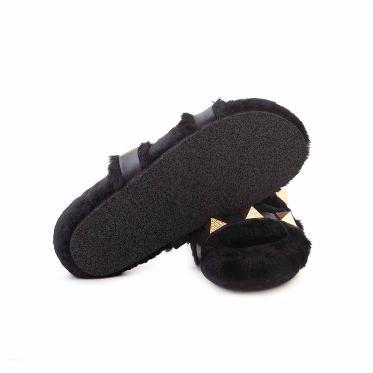 Rouge Kadın Hakiki Deri Microlight Taban Siyah Terlik Terlik