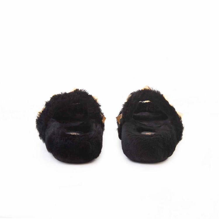 Rouge Kadın Hakiki Deri Microlight Taban Siyah Terlik Terlik