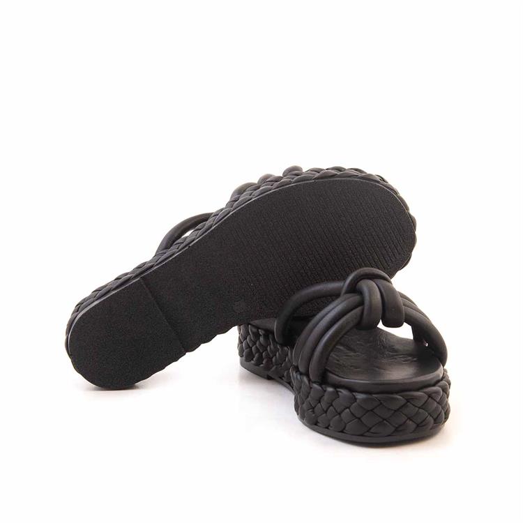 Rouge Kadın Hakiki Deri Kauçuk Taban Siyah Terlik Terlik