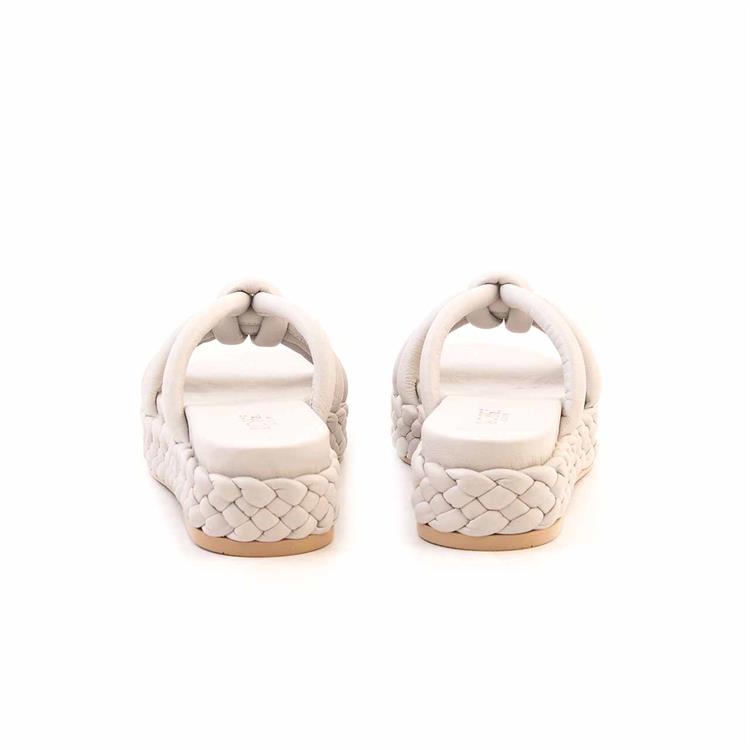 Rouge Kadın Hakiki Deri Kauçuk Taban Gri Terlik Terlik