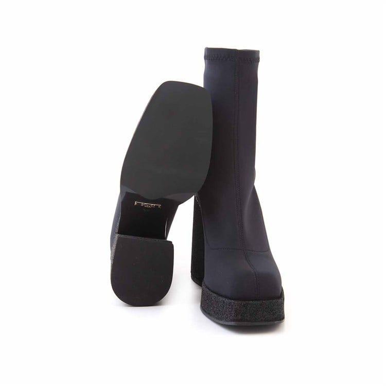 Rouge Kadın Hakiki Deri Neolit Taban Siyah Topuklu Bot 