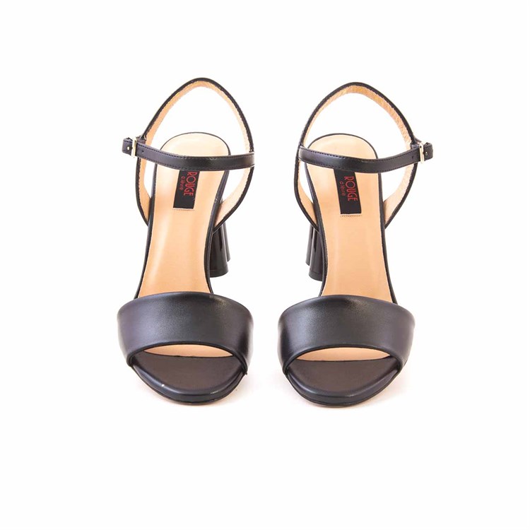 Rouge Kadın Hakiki Deri Microlight Taban Siyah-turuncu Gece & Abiye Sandalet