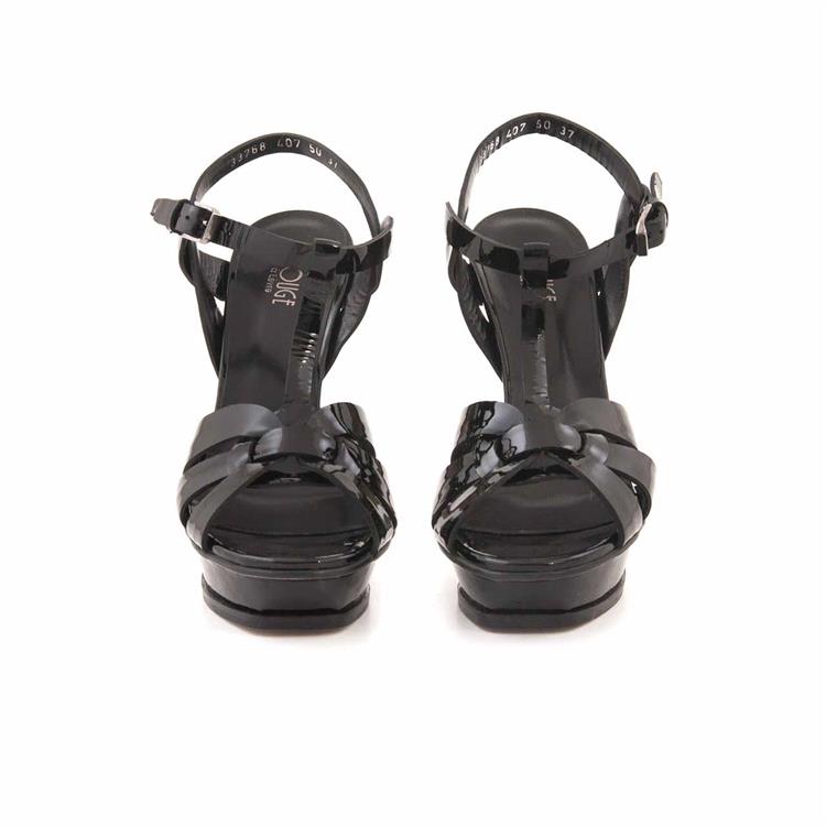 Rouge Kadın Rugan Deri Neolit Taban Siyah Gece & Abiye Terlik