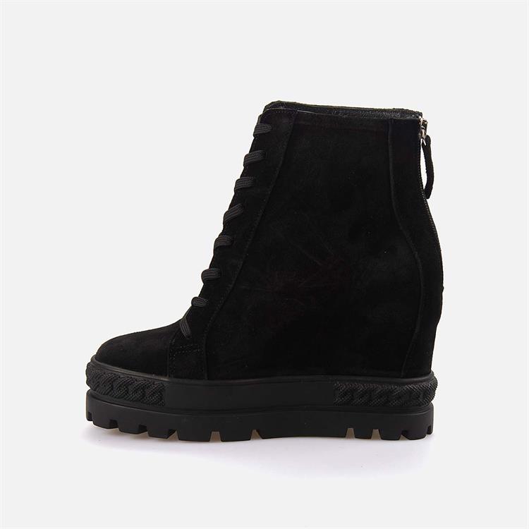 Rouge Kadın Hakiki Deri Kauçuk Taban Siyah Süet Günlük Bot