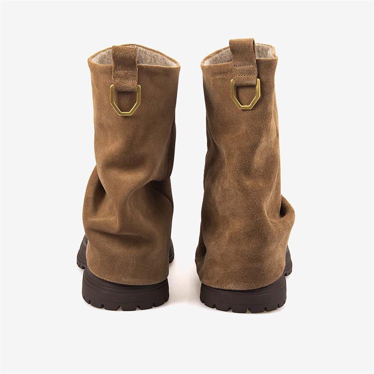 Rouge Hakiki Deri Kadın Süet Bot 1020