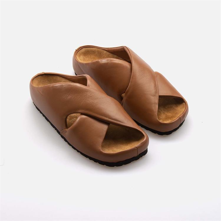 Rouge Kadın Hakiki Deri Kauçuk Taban Taba Terlik Ayakkabı