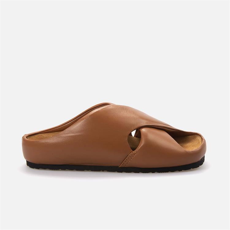 Rouge Kadın Hakiki Deri Kauçuk Taban Taba Terlik Ayakkabı