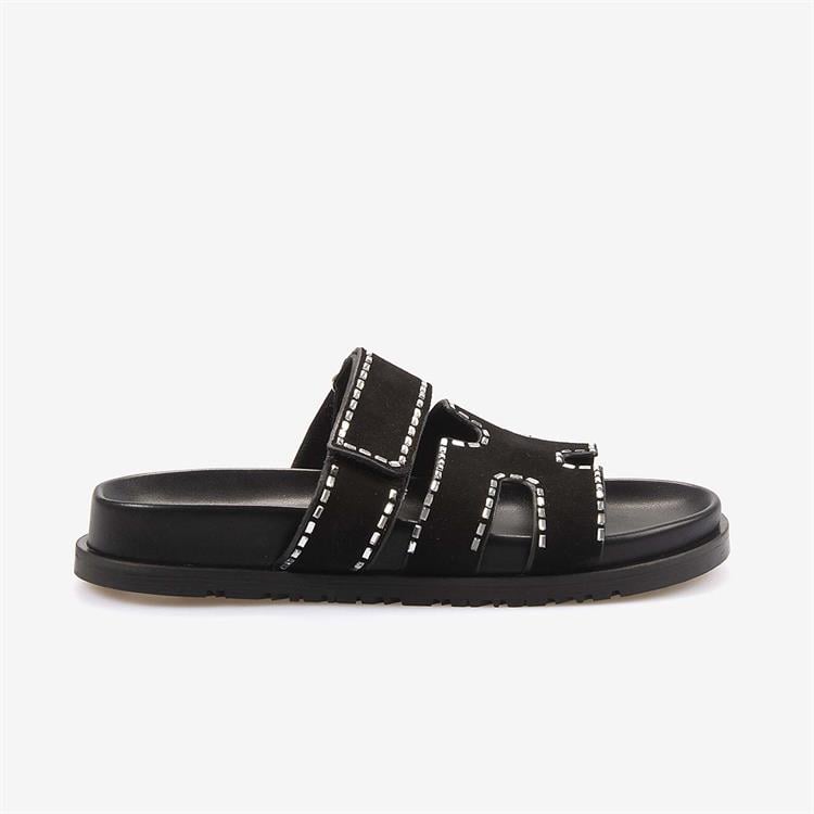 Rouge Hakiki Deri Süet Kadın Terlik 3092-1