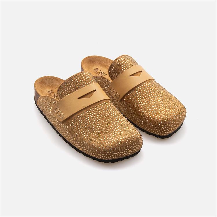 Rouge Kadın Hakiki Deri Kauçuk Taban Taba Terlik Ayakkabı