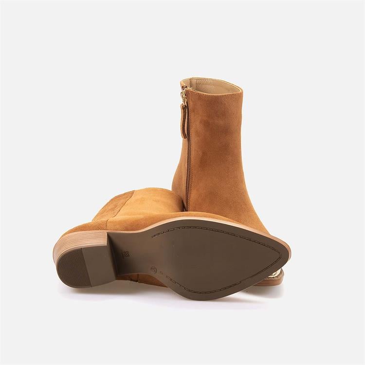 Rouge Kadın Hakiki Deri Kauçuk Taban Taba Süet Günlük Bot