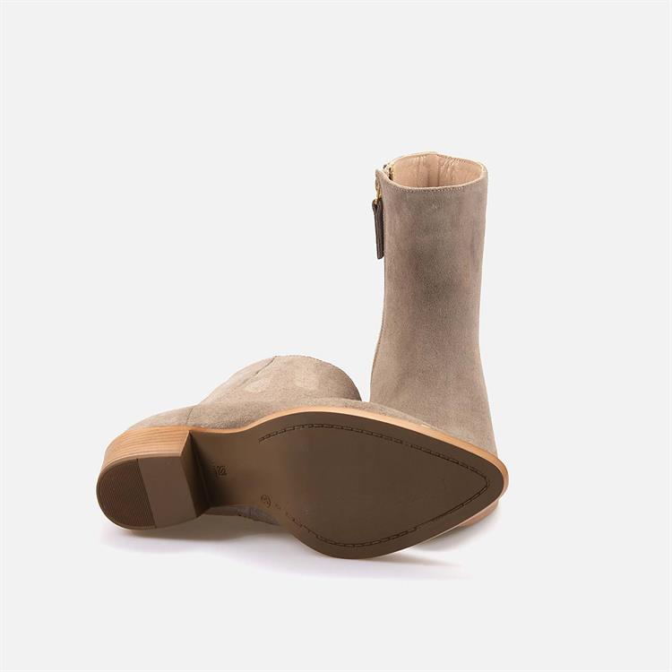 Rouge Kadın Hakiki Deri Kauçuk Taban Vizon Süet Günlük Bot