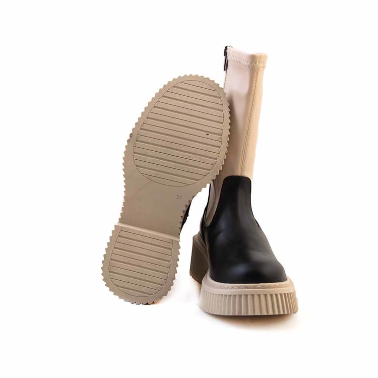 Rouge Kadın Hakiki Deri Termo Taban Siyah-Bej Günlük Bot