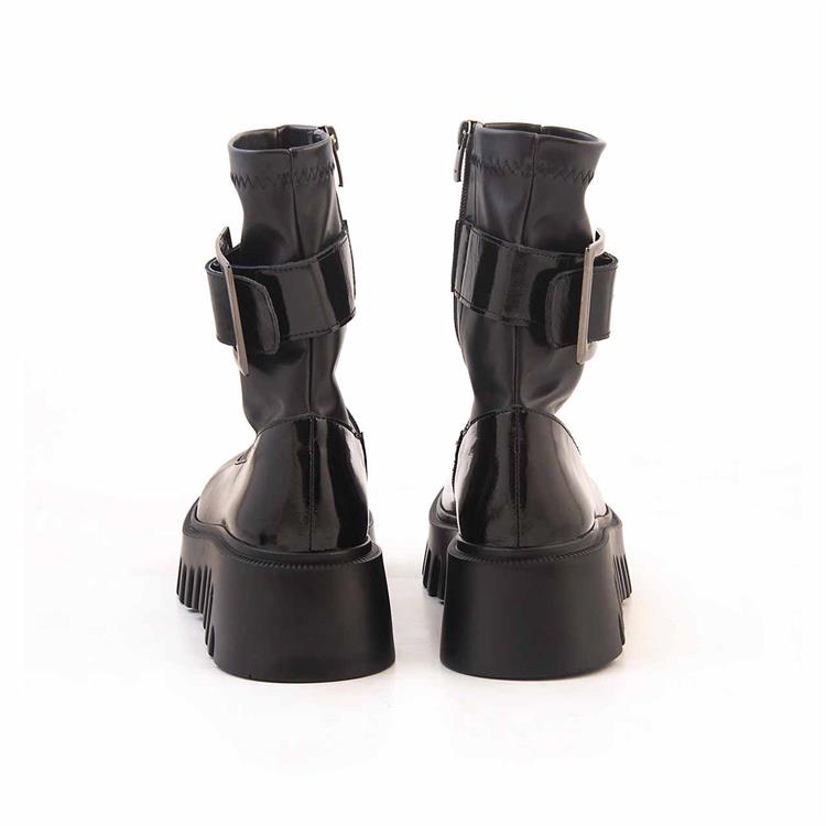 Rouge Kadın Hakiki Deri Poli Taban Siyah Günlük Bot