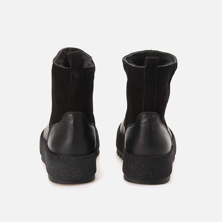 Rouge Kadın Hakiki Deri Kauçuk Taban Siyah Günlük Bot