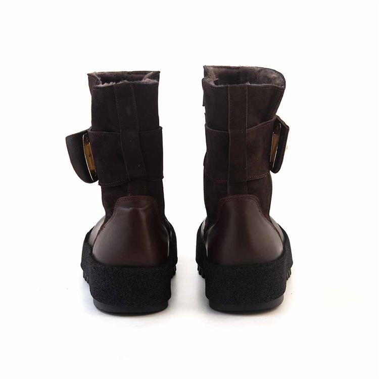 Rouge Kadın Hakiki Deri Kauçuk Taban Kahverengi Günlük Bot