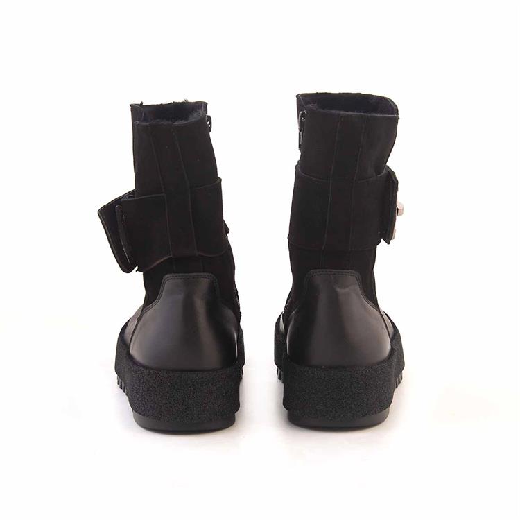 Rouge Kadın Hakiki Deri Kauçuk Taban Siyah Günlük Bot