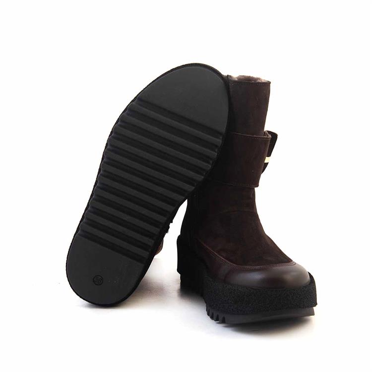 Rouge Kadın Hakiki Deri Kauçuk Taban Kahverengi Günlük Bot