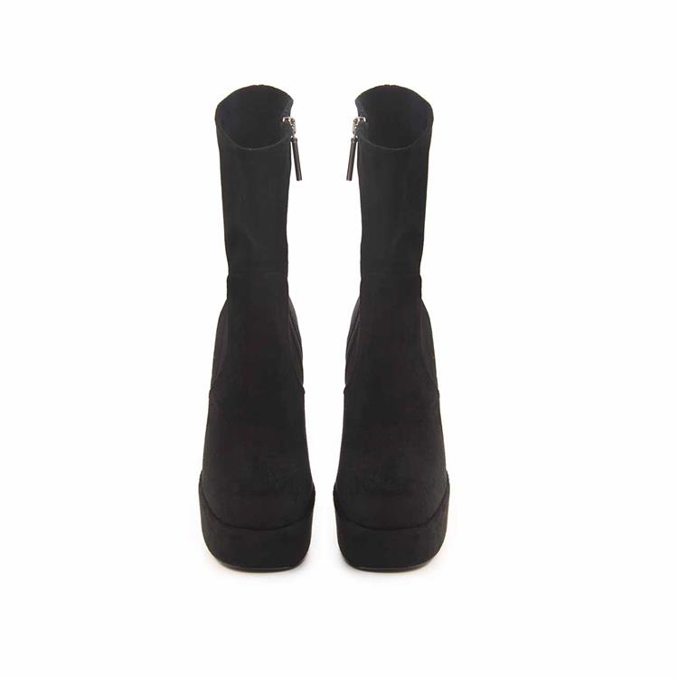 Rouge Kadın Hakiki Deri Siyah Süet Günlük Bot