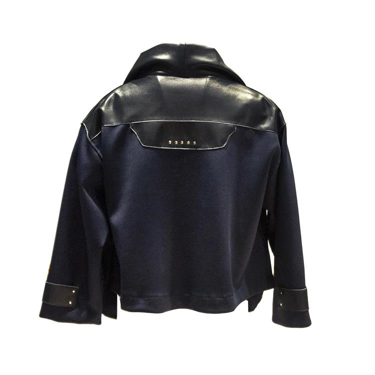 Rouge Kadın Hakiki Deri Lacivert Deri Mont