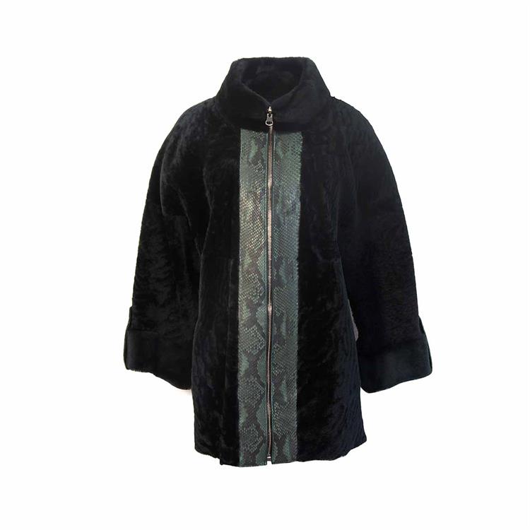 Rouge Kadın Hakiki Deri Yeşil Deri Mont