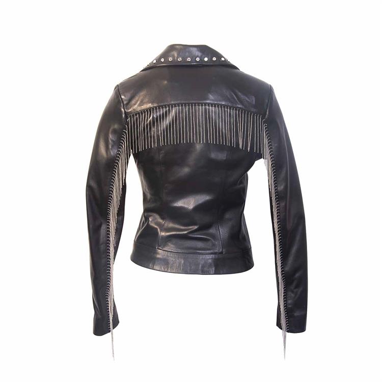 Rouge Kadın Hakiki Deri Siyah Deri Mont