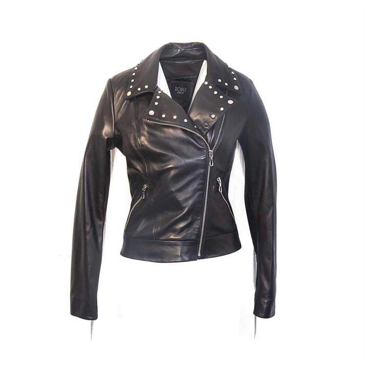 Rouge Kadın Hakiki Deri Siyah Deri Mont