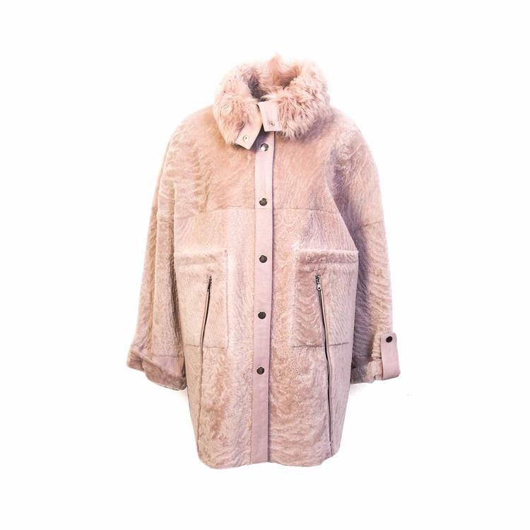 Rouge Kadın Hakiki Deri Pudra Deri Mont