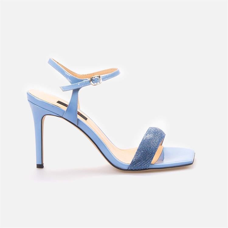 Rouge Kadın Hakiki Deri Microlight Taban Mavi Parlak Gece & Abiye Ayakkabı