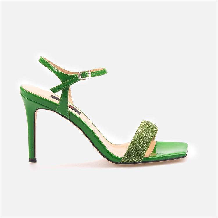 Rouge Kadın Hakiki Deri Microlight Taban Yesil Parlak Gece & Abiye Ayakkabı