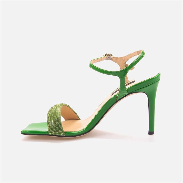 Rouge Kadın Hakiki Deri Microlight Taban Yesil Parlak Gece & Abiye Ayakkabı