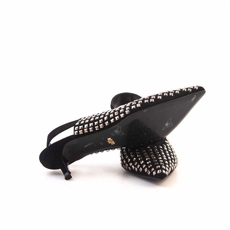 Rouge Kadın Hakiki Deri Kösele Taban Siyah Süet Gece & Abiye Ayakkabı