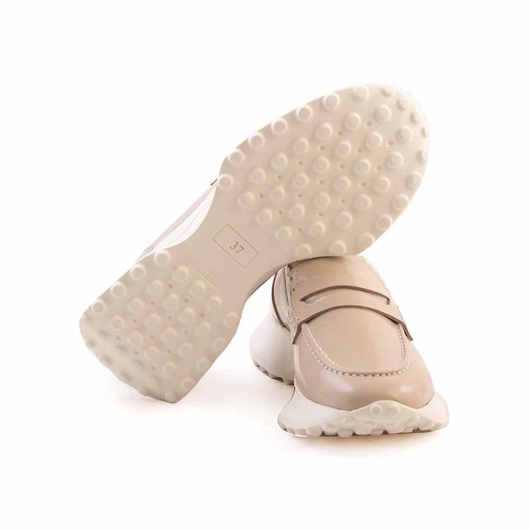 Rouge Kadın Rugan Deri Eva Taban Bej Parlak Günlük Ayakkabı