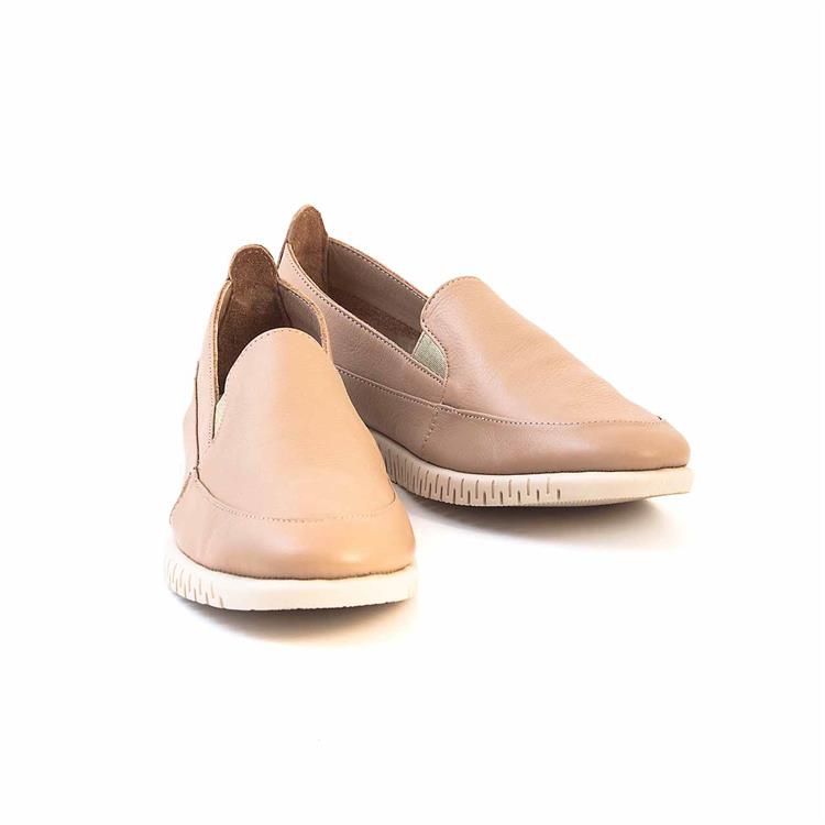 Rouge Kadın Hakiki Deri Kauçuk Taban Oatmilk Günlük Ayakkabı