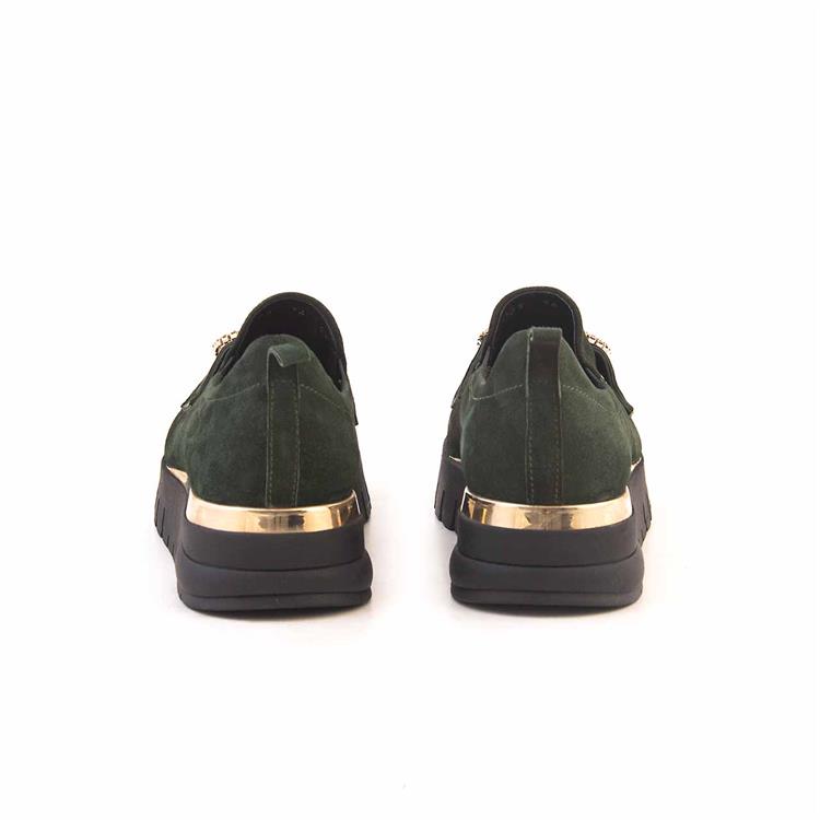 Rouge Kadın Hakiki Deri Kauçuk Taban Yeşil Süet Günlük Ayakkabı